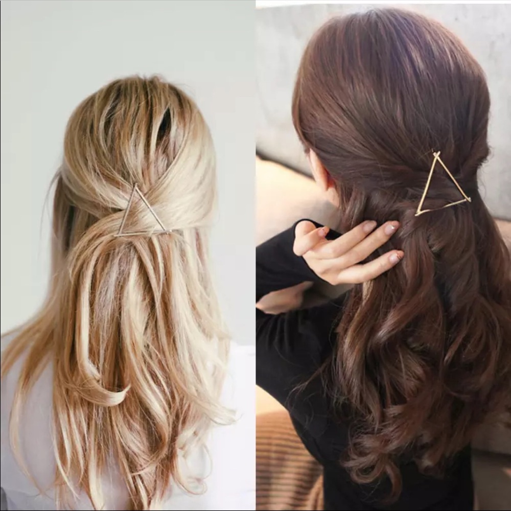 Triangle hair clip .